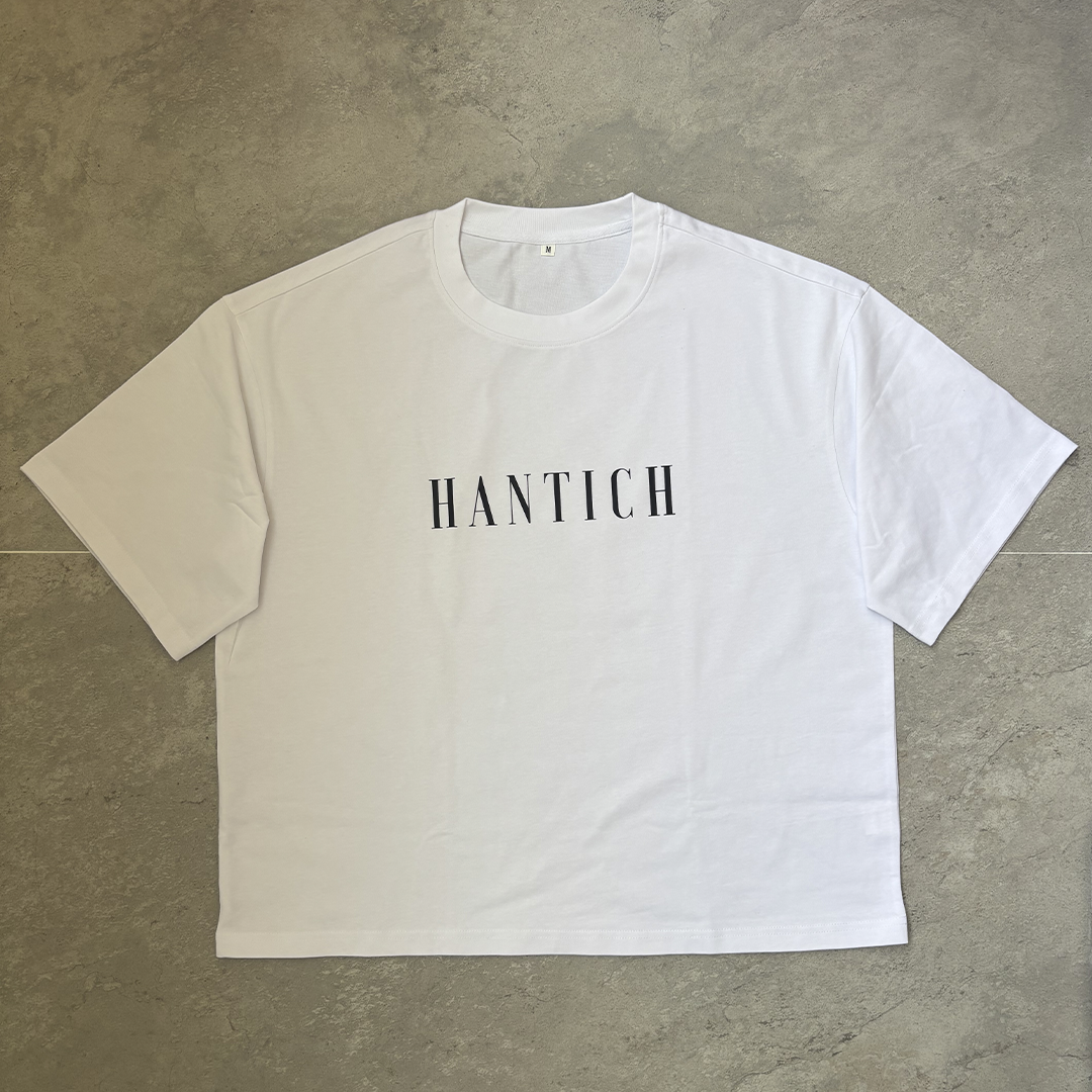 WHITE BOXY TEE